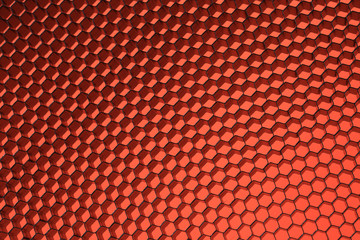 Close up of black net. Red light.
