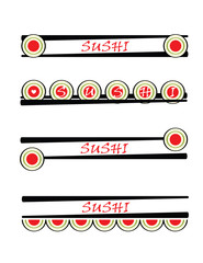Obraz premium set of sushi sign