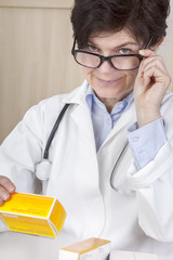 Doctor with medication