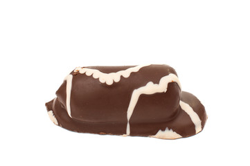 Obraz premium sweet cheese in chocolate isolated