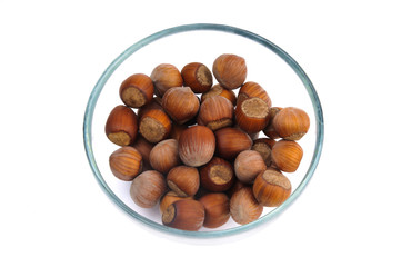 Hazelnuts in the shell