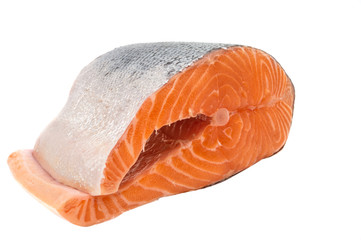 raw salmon steak