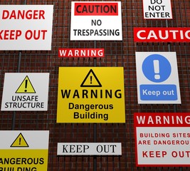 Building warning signs