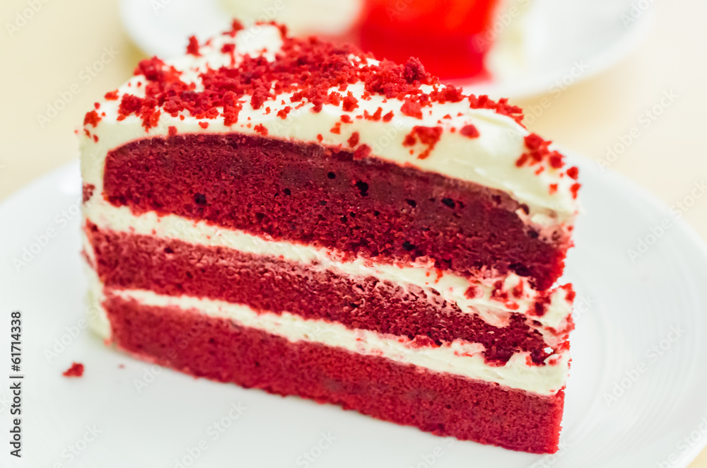 Wall mural velvet red cake