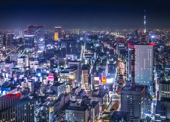 Fototapeta premium Pejzaż Tokio w dzielnicy Ginza