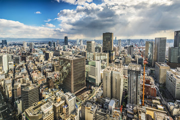 Fototapeta na wymiar Osaka, Japan Cityscape in Umeda District