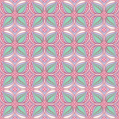 pink and turquoise floral pattern