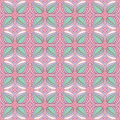 pink and turquoise floral pattern