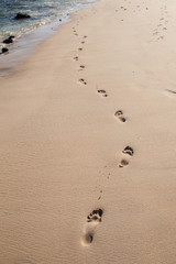 Sand footprints