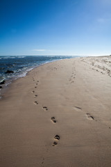 Sand footprints
