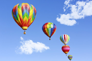 Colorful hot air balloons