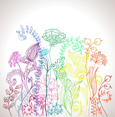 Romantic colorful flower background