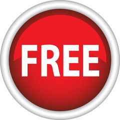 Круглый векторный знак с надписью FREE