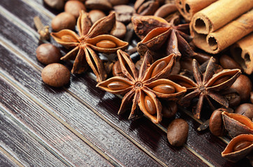 Fragrant spices and coffee