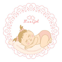 card with birthday girl