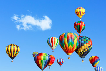 Naklejka premium Colorful hot air balloons