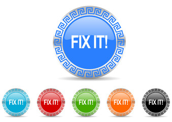 fix it vector icon set