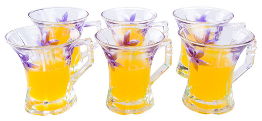 orange juice on a background