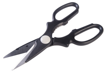 Kitchen scissors on a background.