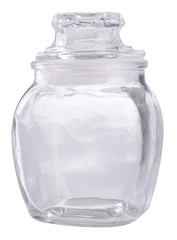 jar. crystal jar on a background.