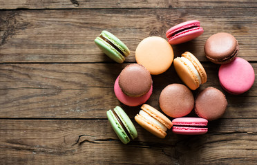 Traditional french desert macaroons