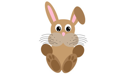 Brown paper easter bunny