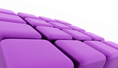 Fototapeta premium Purple abstract cubes background rendered