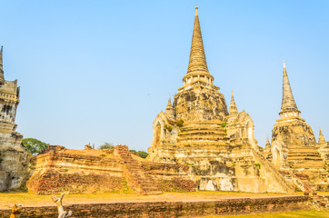 Fototapeta premium Wat Phra Si Sanphet temple at ayutthaya Thailand