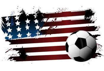 Soccer American flag