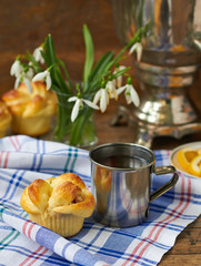 Delicious yeast dough buns