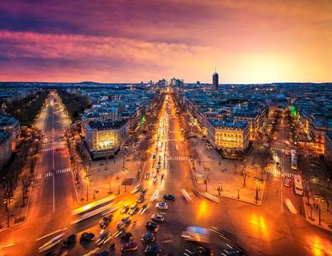 Sonnenuntergang über Paris