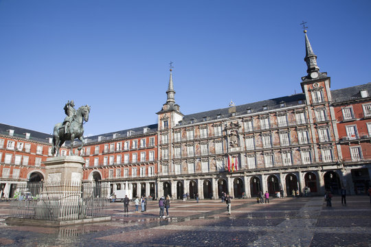 Madrid -  Plaza Mayor in morning