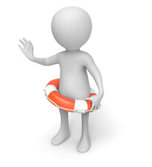 Throw rescue attempt lifebuoy