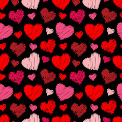 Seamless hearts pattern