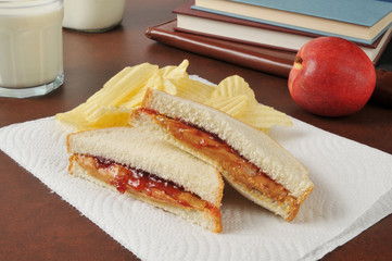 Peanut butter sandwich after school