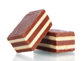 Сhocolate candy isolated on white