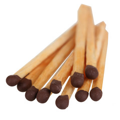pile of matches isolated on white
