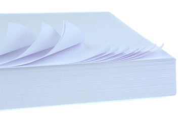 White paper close up