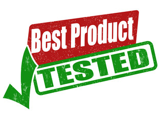 Best product, tested stamp