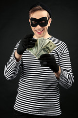 Obraz premium Thief isolated on black