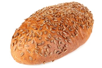 Loaf of bread isolated on white
