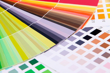 Color samples close up