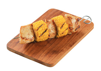 Turkey and sweet corn skewer