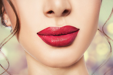 Lips close up.