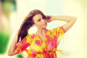 Naklejka premium Summer girl