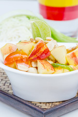 Red apple salad thai food