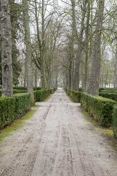 beautiful gardens Palace of Aranjuez, Madrid, Spain