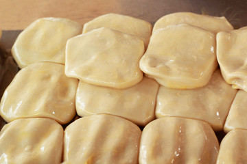 Indian Chapati Breads or roti dough in resting stage.