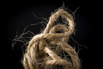 Closeup of Hemp Twine in Knot