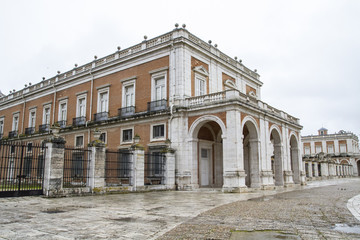 Fototapeta na wymiar Palace of Aranjuez, Madrid, Spain, is one of the residences of t